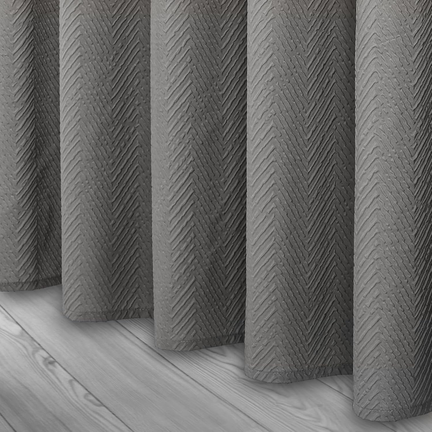 Gibelle Ombre Grey 3D Textured Shower Curtain Set
