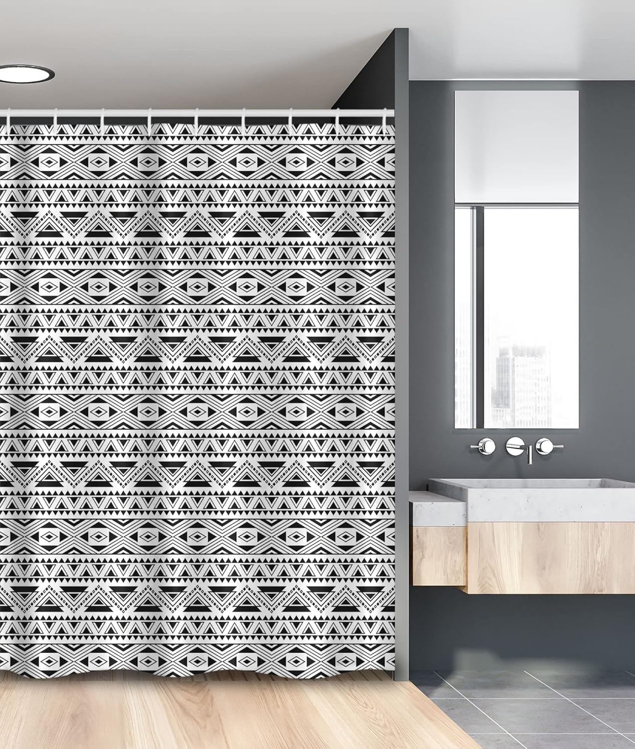 Lunarable Tribal Stall Shower Curtain Set 54 x 78