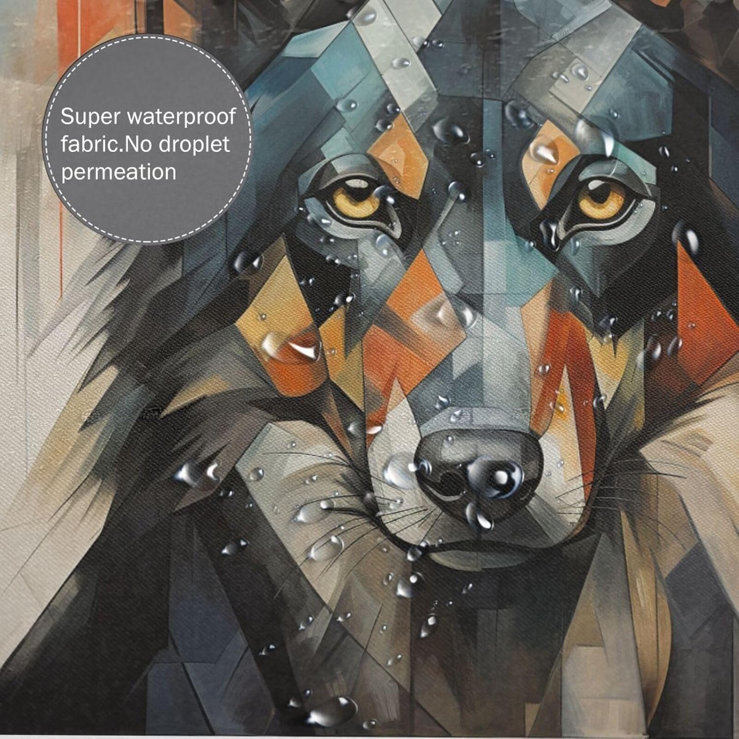 DAOWANGZUO Black Dog Shower Curtain Set 72x72in