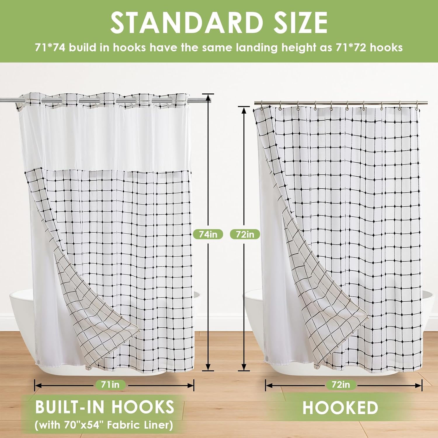 Nesphy Boho Farmhouse Shower Curtain Set 1