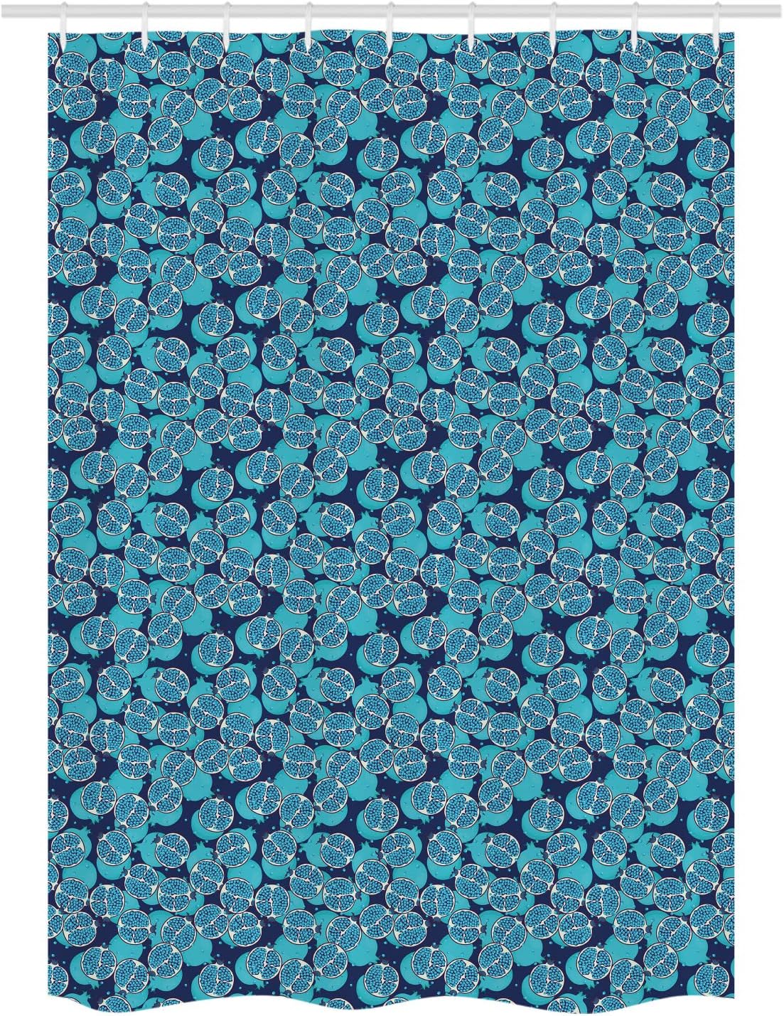 Ambesonne Turquoise Blue Stall Shower Curtain with Hooks